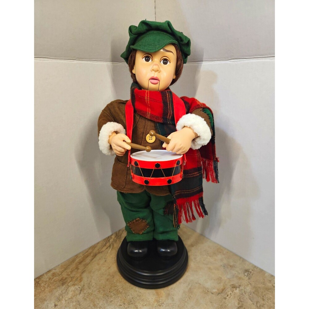 Telco Little Drummer Boy Animated Musical Christmas Doll Singing Tested Works